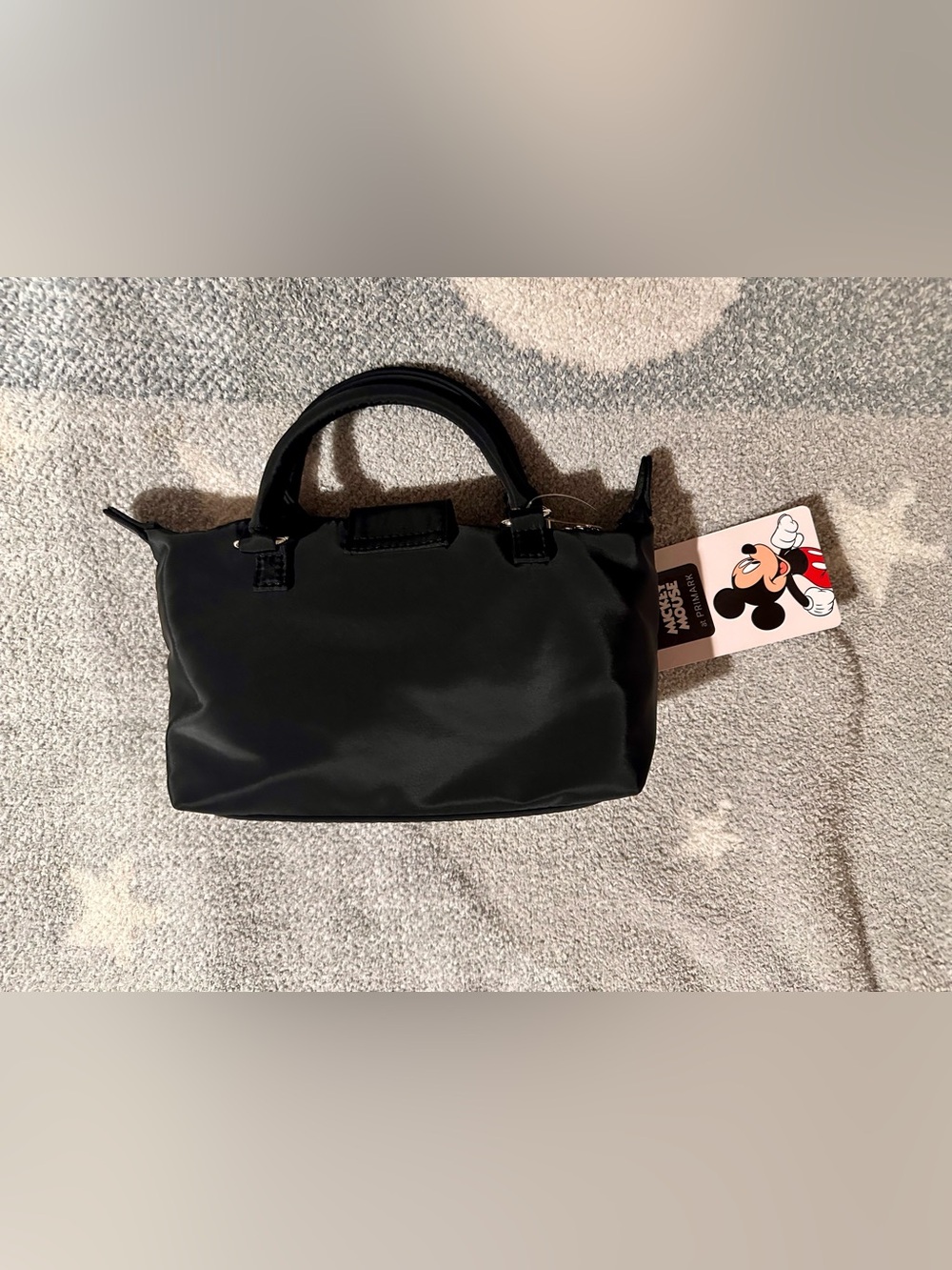 NWT Disney x Primark Black mini crossbody pouchette with White Glove Details - Picture 2 of 10